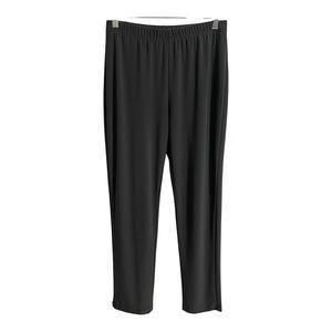 Clara Sun Woo Pants Women Size Medium Gray Straight Leg Pull On Stretch Comfort